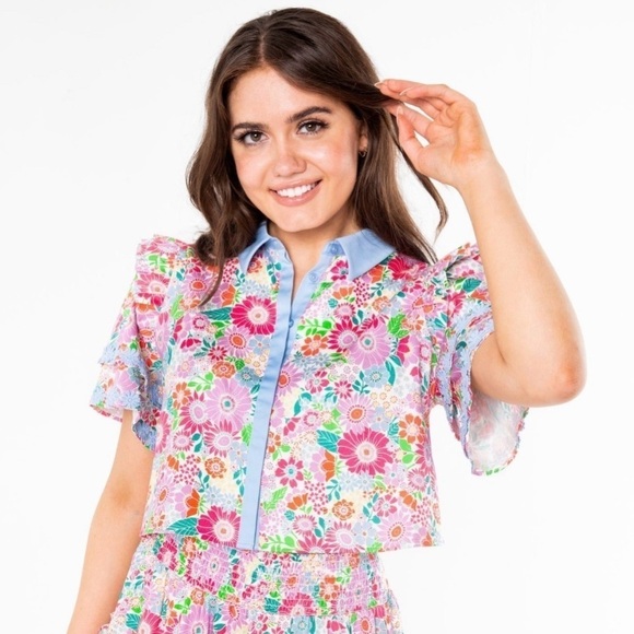 Alden Adair Austin Top in Happy Daze NWT - Picture 1 of 7